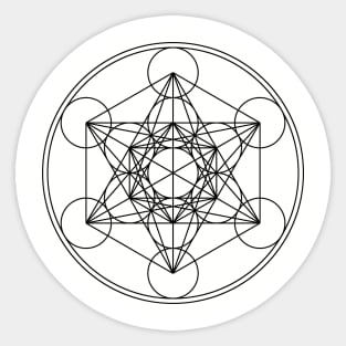 sacred geometry metatron's cube Sticker